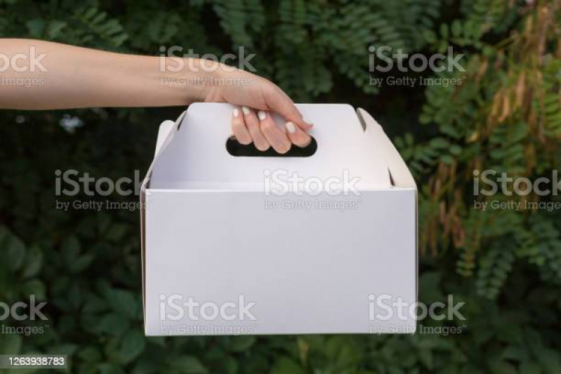 Caixa Branca Papelão Lindoia - Caixa de Salgado Branca
