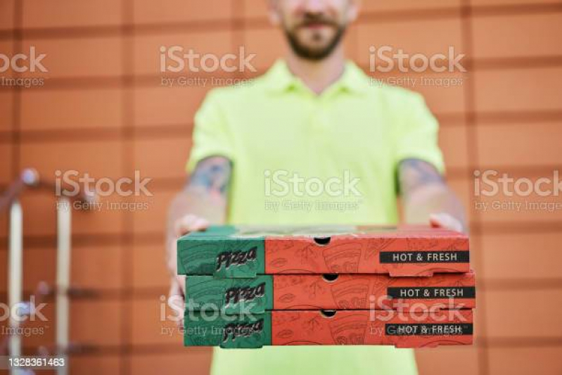Caixa de Esfiha Personalizada Valor Caxambu; - Caixa Personalizada Pizza
