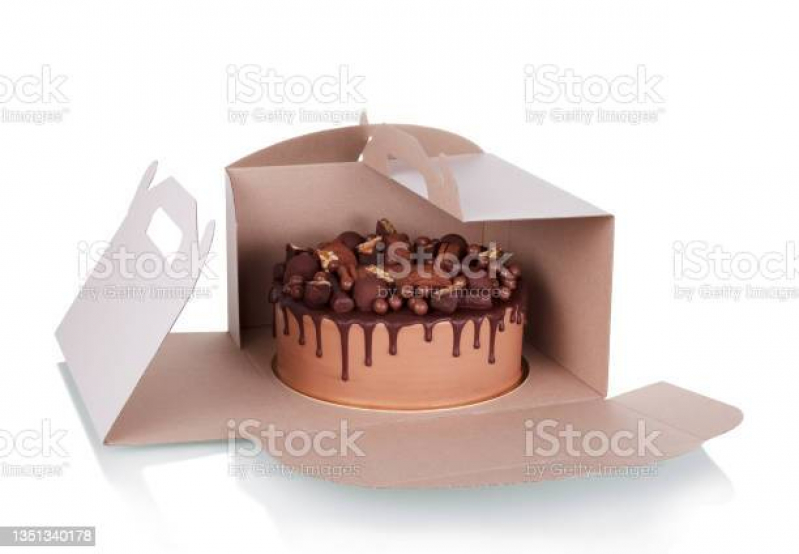 Caixa de Papelão para Bolos e Tortas Preços Varginha; - Caixa de Papelão Branca para Bolo