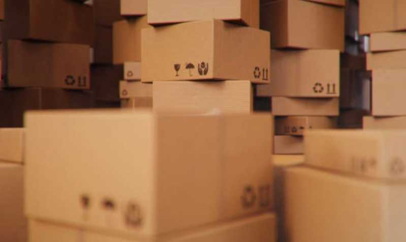 Caixa de Papelão Personalizada Grande Vila Cassaro - Caixa Organizadora de Arquivo de Papelão